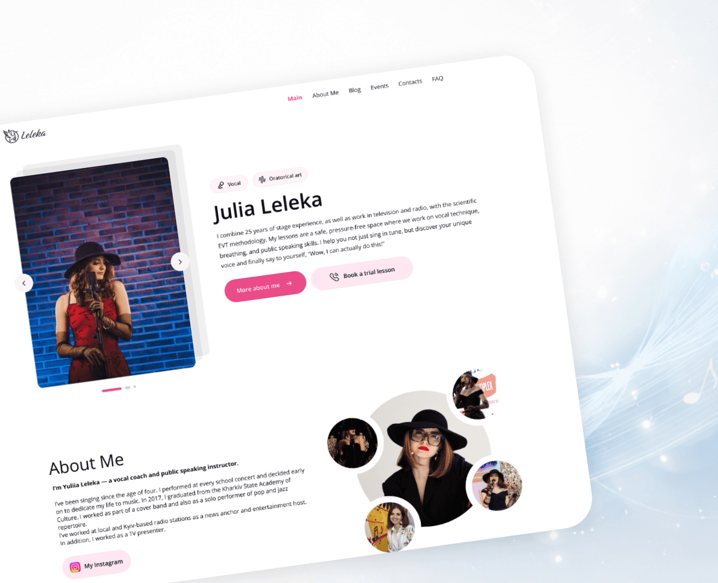 Vocal Coach Website
